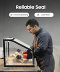 Fully Enclosed Electric Dust Box And Heavy Duty Debris Hauler For Workshop Rig And Commercial Cleanup Jobs No Fuss Operation With Dust Proof Storage Bin For Industrial Craft Spaces, shown in use with woodwork.