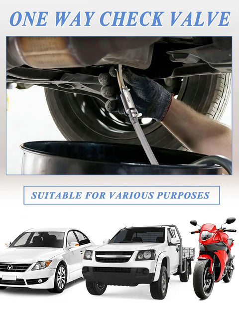Brake Bleeder Hose Kit With Two Hoses And One Way Check Valve For Cars And Motorcycles Versatile Brake Fluid Bleeder Tool Set
