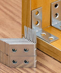 10 Pcs 4 Hole 90 Degree Corner Braces L Shaped Steel Brackets For Shelves Chairs Drawers And Cabinets Heavy Duty Right Angle Brackets