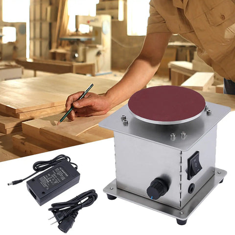 Turn Up The Heat With This Badass Mini Disc Sander Featuring A 200W Copper Motor Cranking Out 6000RPM with a visible sanding disc.
