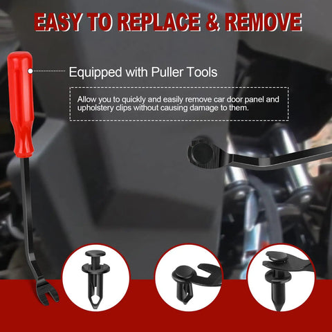 120 Piece 8mm UTV ATV Fender Clip Set With Push Rivets Fasteners Clamps For RZR TRX Honda Suzuki Kawasaki And More
