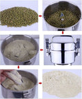 Electric Grain Grinder Mill For Home Use, Superfine Powder Crusher processing mung beans into fine powder in stainless steel grinder
