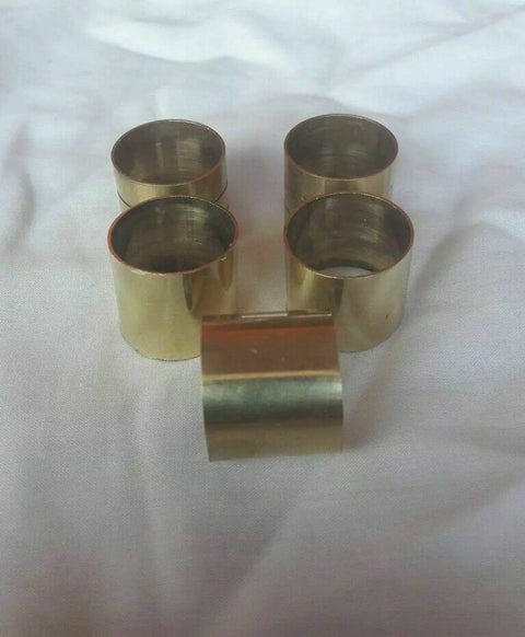 Set Of 6 Brass And Silver Ferrule Collars For Walking Stick Spare Part Durable Solid Brass Construction With Dual Finish Brass Or Chrome 1 Inch Size Easy Replacement For Repairs And Upgrades