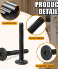 30 Pack Flat Head Socket Cap Screws For Furniture 1/4-20 X 2 Inch Black Allen Bolts Fully Threaded Countersunk Joint Connectors