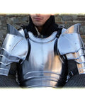 Beefy Steel Warrior Pauldron Set Medieval Shoulder Armor With Adjustable Leather Straps Two Pauldrons Included 18 Gauge Steel