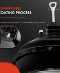 Vacuum Brake Booster Straight Shot Fit For GMC Sierra 1500 and Yukon XL 2500 1999 to 2002, black electrophoretic coating detail.