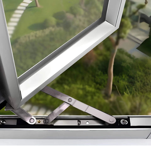 Concealed Casement Hinge, Upper Left Lower Right Type, E-Gard Finish, Stainless Steel Construction in window installation
