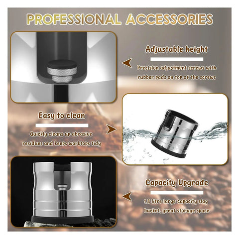 Heavy Duty Stainless Steel Espresso Tamping Station And 58mm Portafilter Holder With Adjustable Screw easy to clean and adjustable height features