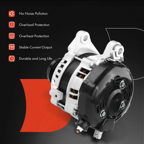 Alternator For Toyota RAV4 2013 2014 2015 2016 2017 2018 2.5L FWD 12V 125A With 1 Pin Plug Drop In Replacement Clockwise 6 Groove Pulley