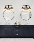 34.25 Inch Farmhouse Four Light Vanity Light In Matte Black Over Mirror Rustic Wall Sconce Fixtures For Bathroom And Bedroom