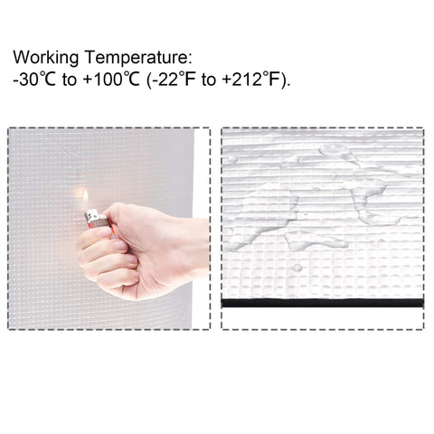 Temperature test on Self-Adhesive Rubber Foam Insulation Sheet With Aluminum Foil Backing Embossed Waterproof Heat Resistant Thermal Barrier