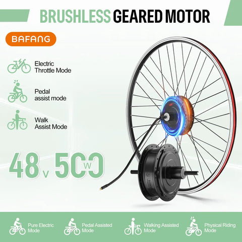 500W/750W Rear Hub Motor Kit For Electric Bikes, 48V, Fits 20, 26, 27.5, 700C Wheels, 29er Compatible, Mountain And City Bike Conversion, Optional Battery And Display, 65/80Nm Torque, Up To 45kmh