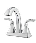 Bronson 2-Handle Centerset Bathroom Faucet, 4 Inch, Polished Chrome, Includes Valve, Cartridge, and All Metal Pop Up Drain, 3 Hole Installation, CEC Approved Water Efficient Fixture