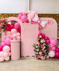 Insta Worthy Pink Mouse Balloon Garland Arch Kit, 124-Piece Set With Hot Pink, Pastel Pink Balloons, Polka Dots, Oversized Bow