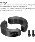 One And One Eighth Inch Bore Double Split Shaft Collar With Set Screw Built Tough Carbon Steel Clamping Collar Black Finish