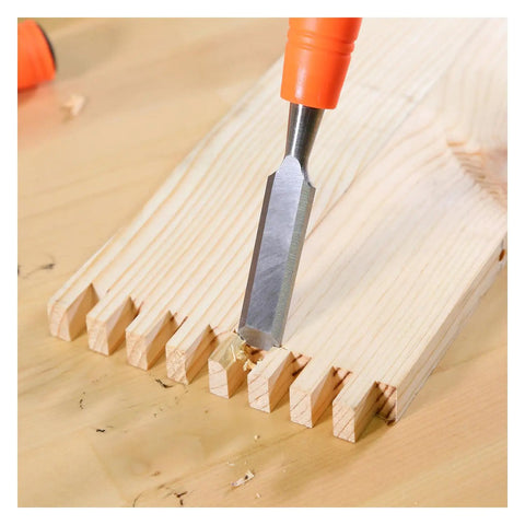 Economy 3 Piece Wood Chisel Set With One Half Inch Three Quarter Inch And One Inch Hardened Blades Built For DIYers