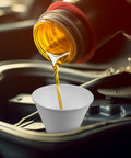 Disposable Engine Oil Funnels Set For Quick Oil Changes Paper Car Oil Change Funnels in use with oil pouring into funnel