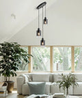 Three Pack Black Pendant Lights With Adjustable Height In Industrial Modern Style For Kitchen Island Dining Room Hallway And Living Room Ambience