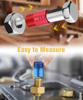 Detachable Thread Gauge Kit With 60 Nut And Bolt Gauges, 30 Inch And 30 Metric Box Set, Bolt Size Finder in use