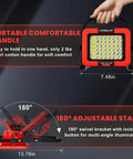 Ridiculously Bright 100W 10000LM Cordless Work Light For Milwaukee 18V Tools with adjustable handle and stand.