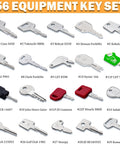 56 Piece Heavy Equipment Master Key Set For Excavators Dozers Loaders And More Universal Heavy Duty Keys For Construction Machines