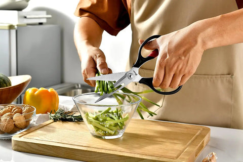 Heavy Duty Come Apart Kitchen Scissors for Chicken Meat and Veggies Easy to Clean Split Kitchen Shears cutting vegetables