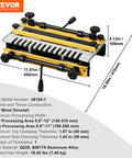Professional Dovetail Jig 12 Inch Width With Router Bit Half Blind Template Dead Nuts Alignment For Mortise Tenon Woodshop features precision dimensions and aluminum construction.