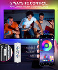 Epic 100Ft RGB LED Strip Lights With App Control Remote And Music Sync for Bedroom And Party, showing app interface