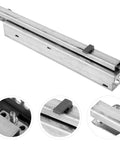 Hidden Two Part 10 Inch Slow Closing Drawer Slides with Detachable Silent Glides, metal construction, close-up angles