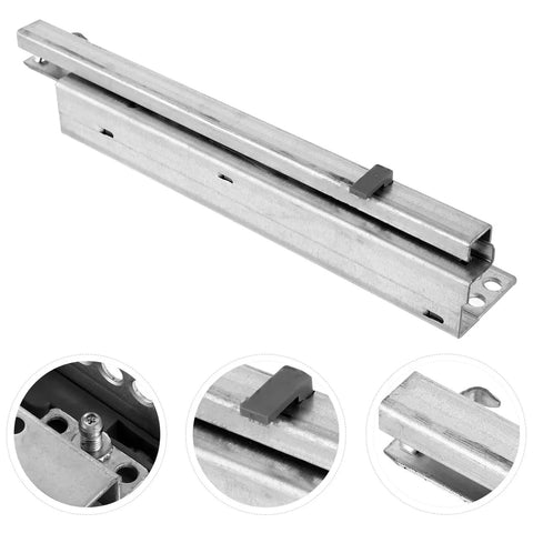 Hidden Two Part 10 Inch Slow Closing Drawer Slides with Detachable Silent Glides, metal construction, close-up angles