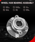 Two Pack Front Wheel Hub Bearing Assembly 513298 for Nissan Rogue 2008 to 2013 and Sentra 2007 to 2012