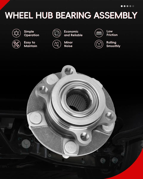 Two Pack Front Wheel Hub Bearing Assembly 513298 for Nissan Rogue 2008 to 2013 and Sentra 2007 to 2012