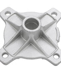 Badass Rear Axle Wheel Hub With 24T Spline And 4 Stud For 125 150 200 Cc Atv Quad Bike Go Kart Silver Steel Alloy Replacement Part shown from above.