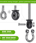 Heavy Duty Swing Hangers Rust Resistant Stainless Steel 304 Swivel Bolts showing innovative design and components for easy installation.