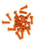 20Pcs M3x10mm Button Head Screws In 6063 Aluminum Hex Socket Anodized Orange For RC Cars Drones And DIY Builds Durable Corrosion Resistant Hardware Kit With Easy Install And Smooth Thread