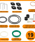Air Motor Repair Kit 238286 Replacement For 5 To 1 Fire Ball 300 Pumps with gaskets, O-rings, and poppet valves displayed.
