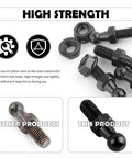 Beefy 4 Pack 10mm Ball Studs And Nuts Kit For Gas Struts 5/16-18 Thread 0.6 Inch carbon steel studs