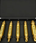 6 Piece Damaged Screw Extractor Set With HSS Drill Bits for Removing Stripped, Broken, Frozen and Rusted Screws in case