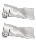 Stainless Steel 40mm Flat Wide Mouth Welding Nozzle That Is Totally Durable And Leak Proof For Hot Air Plastic Sheet PVC PP Joining Jobs, side view of two nozzles.