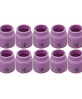 Top Notch Pro Grade TIG Welding Stubby Gas Lens Alumina Nozzles And Ceramic Cups 10 Pack Five Eighths Inch 16mm 54N12SW