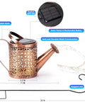 Solar Powered Outdoor Hanging Lantern Light Waterproof Garden Decor For Patio, Yard, Tabletop, And Pathways with bronze metal design.