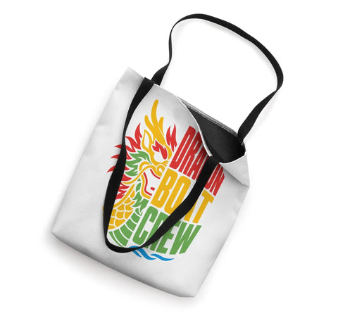 Dragon Boat Crew Tote Bag For Team Spirit And Race Day Gear Dope For Paddlers Steersmen And Dragon Boat Club Members, colorful dragon design