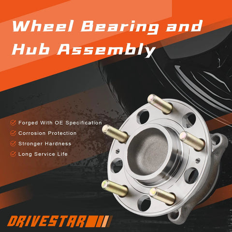 Rear Wheel Bearing And Hub Assembly For Kia Sorento 2016 2017 2018 2019 2020 FWD 5 Lug Fits Rear Left And Right With ABS On Hub 5 Bolt Replaces WA512646