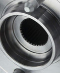Close-up of a 6-Lug Front Wheel Bearing And Hub Assembly with ABS for 4WD Chevy Silverado Suburban Tahoe GMC Sierra 1500 Yukon XL