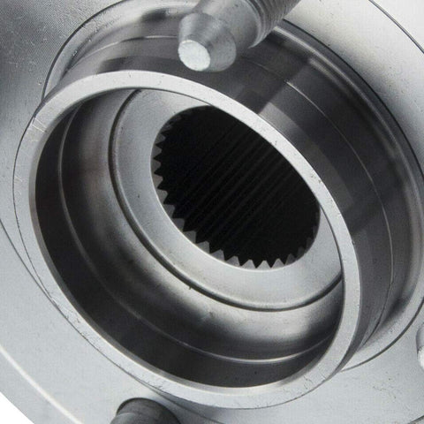 Close-up of a 6-Lug Front Wheel Bearing And Hub Assembly with ABS for 4WD Chevy Silverado Suburban Tahoe GMC Sierra 1500 Yukon XL