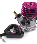Nitro RC Engine Flywheel Puller Tool for one eighth and one tenth scale off road RC cars with CNC metal wrench attached to engine