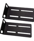 Rock Solid 1U Adjustable Rack Mount Pair For 19 Inch Server Cabinets Heavy Duty Steel Brackets with wide slotted ears.