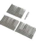 Super Cool Extra Long Security Bit Set With Magnetic Screwdriver Bits For Deep Reach Repair Jobs Including Hex Torx Star Clutch Spline And Triwing Tools To Fix Cars And Appliances With Easy Grip Access. 50-piece vanadium steel bits