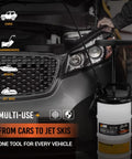 Ditch The Grease Monkey Grind With This 6.5L Manual Oil Extractor Pump Fluid Evacuator and Hand Pump Vacuum Siphon for cars, boats, and lawnmowers.