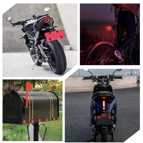 Red Reflectors Motorcycle License Plate Bolts And Nuts Set For Motorcycle And Bicycle Round Screws And Fasteners installation examples